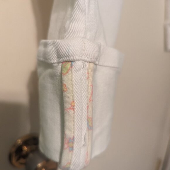 GAP white denim cropped pants - Picture 8 of 9